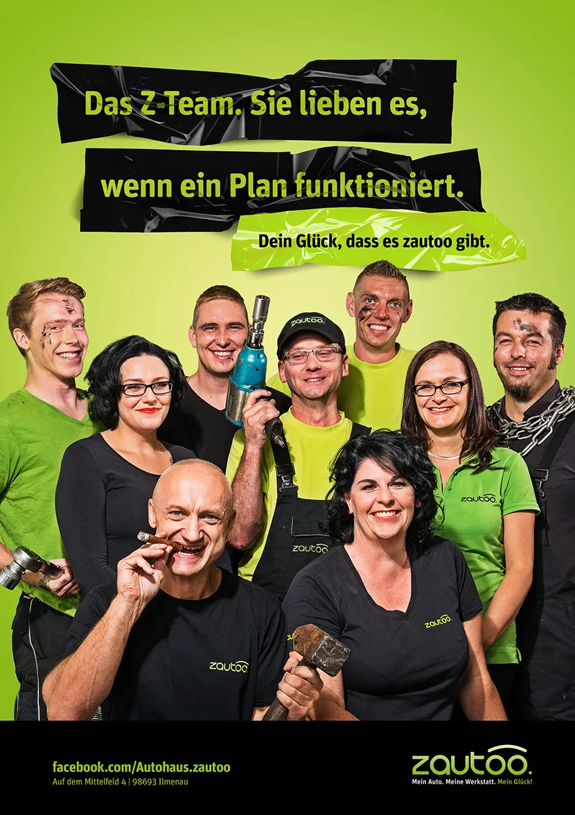 Kampagne zautoo – Plakat Team